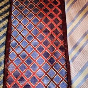 Lot Of 3 Henry Jacobson Men's Tie Stripe & Geometric Pattern
